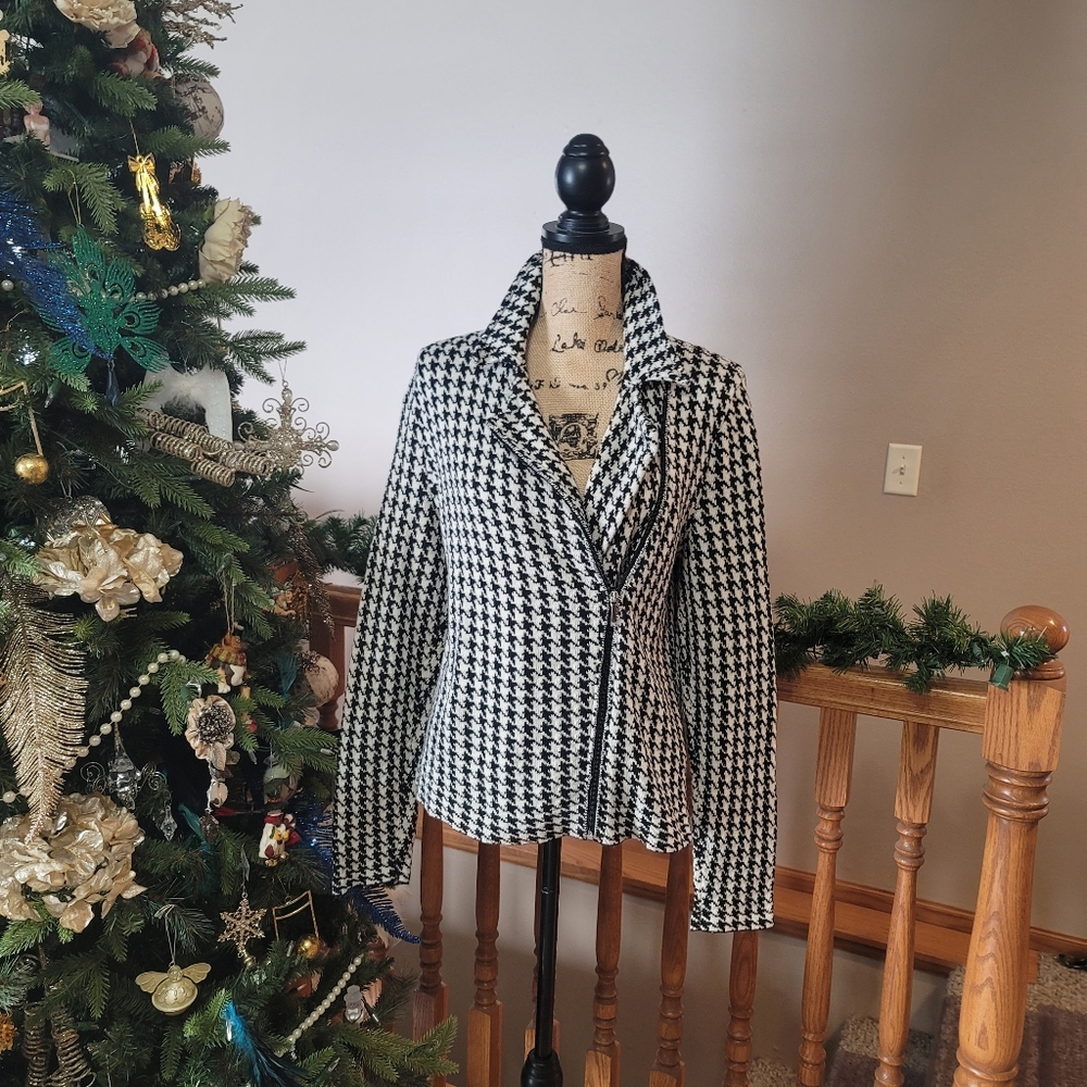 Chaps houndstooth check jacket